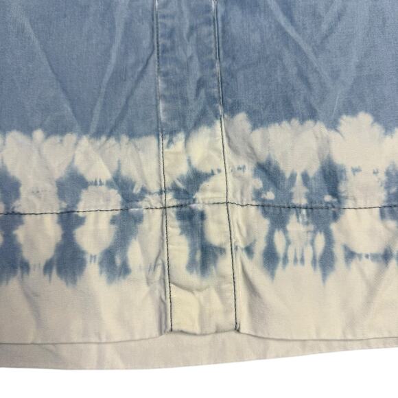 Caffe Marrakesh Women's Tencel Denim Midi Cap Sleeve Dress Tie Dye Hem - Large - Picture 7 of 10